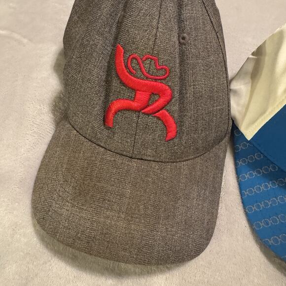 2 Hooey Texas Adjustable Snapback Cap Hat Western Rodeo roping Grey Blue L/XL - Picture 2 of 10